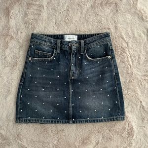 Current Elliot denim studded mini